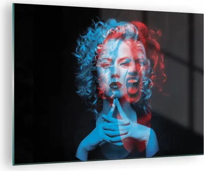 Produktbild von Bilder auf glas - Einteilig - Schwarz Frau Emotionen - 70x50cm - Glasbilder - Wandbilder - Bilder - zum Aufhängen bereit - Wanddekoration aus Glas - Glas Bilder - Wandbild auf Glas - GAA70x50-4472