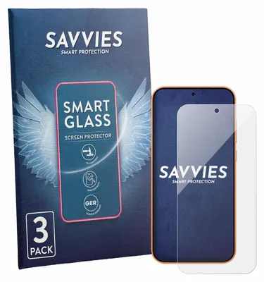 Produktbild von 3x Savvies Schutzglas Folie für Oppo A7 Pro Max 9H Panzer Schutzfolie Glas Displayschutz klar transparent