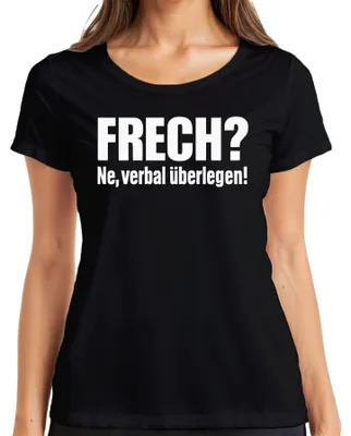 Productafbeelding van Onbeleefd? Denk er eens over na! Grappig, sarcastisch spreekwoord, dames T-shirt, zwart, maat L