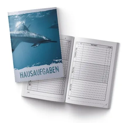 Produktbild von itenga Hausaufgabenheft Delfin (Motiv 26) DIN A5, 96 Seiten