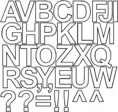Produktbild von Selbstklebende Buchstabenaufkleber, 4 cm, glänzend weiß