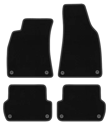 Produktbild von Velours-Fußmatten für Seat Exeo 2008-2015 (Limousine/Kombi) – 4-tlg, Schwarz, passgenau – Wielganizator BASIC
