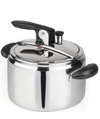 Schnellkochtopf 22 cm, 5 l, Edelstahl 18/10, Stahl/Schwarz