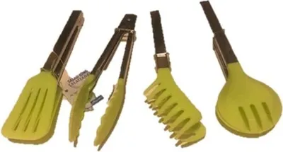 Produktbild von Kleine Servierzange 18 cm Mini Vorspeisenzange – Set von 4 – Gemüse Obst Zange perfekt für Zuhause, Küche, mit Silikongreifer