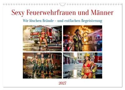 Produktbild von Sexy Feuerwehrfrauen und Männer (Wandkalender 2027 DIN A3 quer), CALVENDO Monatskalender