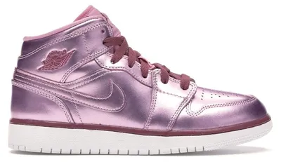 Image de Jordan 1 Mid Rose Clair (taille enfant/adolescent) - Pointure européenne 38