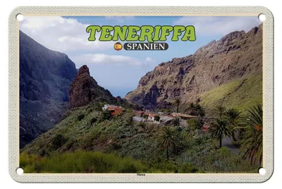 Produktbild von Blechschild Reise 18x12cm Teneriffa Spanien Masca Bergdorf Gebirge