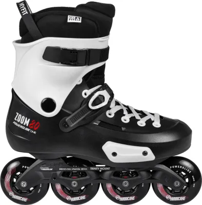 Produktbild von Powerslide Inline Skates Zoom Pro Black 80, Unisex für Herren und Damen in Schwarz/Weiß , 80mm/86A Rollen, ABEC 7 Pro Kugellager, art. nr.: 880237