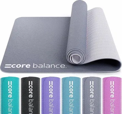Obrázok produktu pre Uniqoos® TPE podložka na jogu a fitness, 183 x 65 x 0,6 cm – 6 mm, protišmyková, vodeodolná, dvojvrstvová, s popruhom na prenášanie