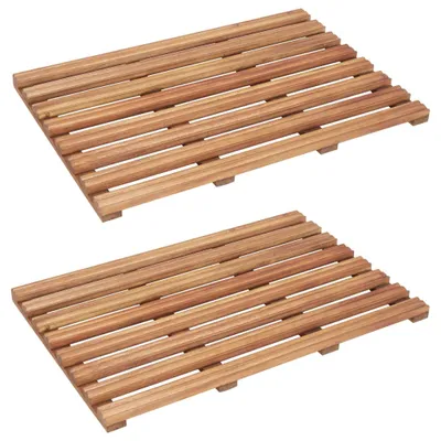 Obrázok produktu pre Kúpeľňové predložky 2 ks masívne akáciové drevo 56x37 cm