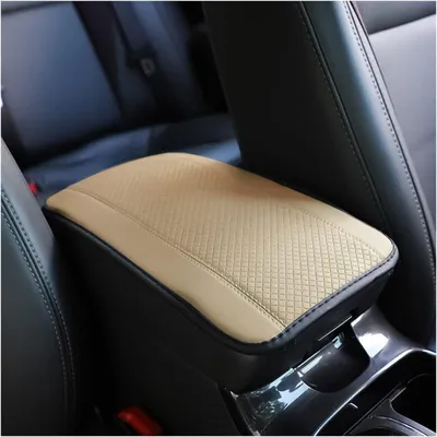 Produktbild von Armlehnenkissen für Autos, Kunstleder, Beige, 29x19 cm