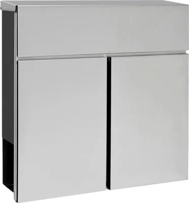 Produktbild von Modern Briefkasten Wandbriefkasten V2Aox Postkasten Zeitungsfach Zeitungsrolle Edelstahl Stahl