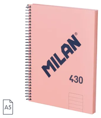 Produktbild von Milan 57152E80SNCP, Einfarbig, Pink, A5, 80 Blätter, 95 g/m², Liniertes Papier