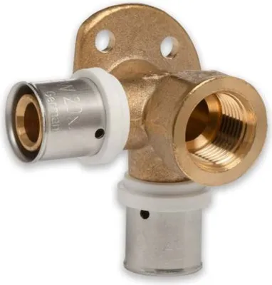 Produktbild von Selfio-Press Aluverbund Pressfitting Wandwinkel Doppelt 20 x 2 - 1/2' - 20 x 2 TH + U Kontur DVGW