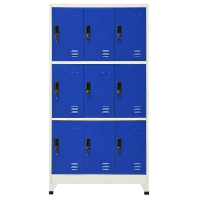 Immagine prodotto di Armadietto con Serratura Grigio e Blu 90x45x180 cm in Acciaio