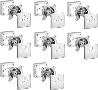 Produktbild von 8x ARLI Satdose 3-fach – Antennendose für Aufputz & Unterputz (Stich- oder Enddose) mit Abdeckung & Rahmen TV Radio SAT DVB-S DVB-T2