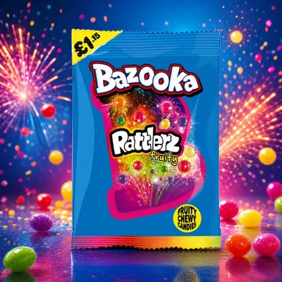Produktbild von Bazooka Rattlerz Fruity (Einzelpackung mit 100g)