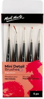 Zdjęcie produktu dla Mont Marte Mini Detail Brush Set 0033 blister, 5 szt