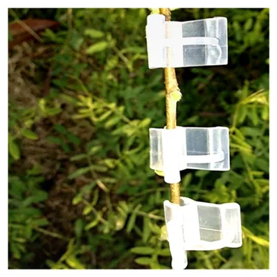 Produktbild von 100 Stück Veredelungsclips für Pflanzen, Veredelungsklammern Set für Tomaten und Gurken, Mini Pfropfclip Gartenwerkzeug