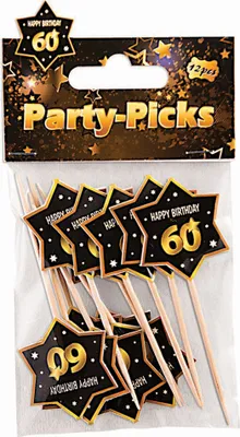 Produktbild von Rubies Partyspieße für den 60. Geburtstag – glamouröse und festliche Dekoration