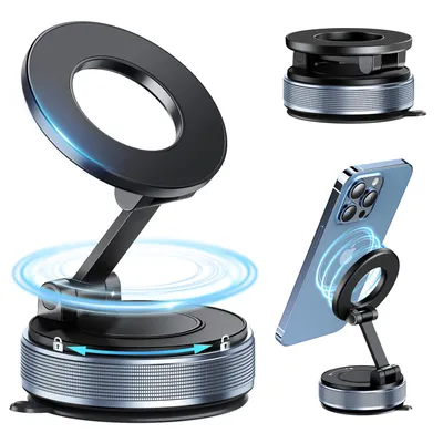 Produktbild von Handyhalterung auto Smartphone-Halterung  Aut 360° verstellbare magnetische Vakuum-Handyhalterung Universell einsetzbar für alle Arten