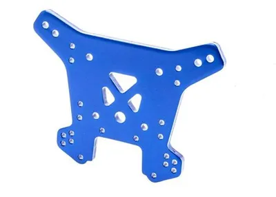 Produktbild von Traxxas TRX9538 Dämpferbrücke hinten 6061-T6 Alu blau eloxiert