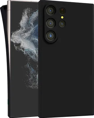 Produktbild von Hülle für Samsung Galaxy S23 Ultra - Handyhülle mit Kameraschutz Cover aus Silikon in Schwarz