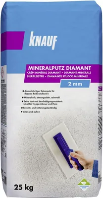 Produktbild von Knauf Mineralputz Diamant 25 kg 2 mm Körnung reinweiß