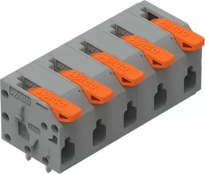 Produktbild von WAGO Leiterplattenklemme;Hebel;1,5 mm²;grau 2601-1305