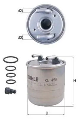 Immagine prodotto di Filtro per rifiuti KNECHT KL 490D