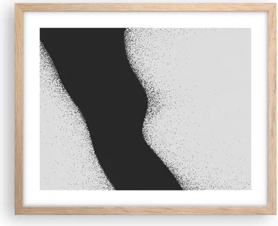 Produktbild von Gerahmtes Poster - Rahmen in heller Eiche - Schwarz Staub Weiß - 50x40 cm - Wand Bild - Wanddeko - Wandbilder - Kunstposter - Wandposter - Bilderrahmen - Bilder - Kunstdruck - P2NAA50x40-4744