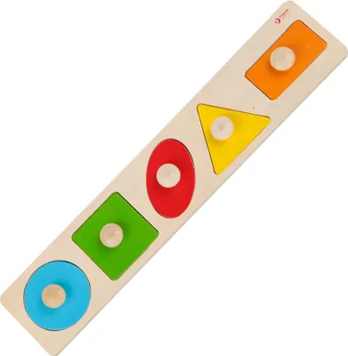 Obrázok produktu pre Klasické montessori puzzle pre deti na učenie sa tvarov, postáv a farieb, 7 dielov