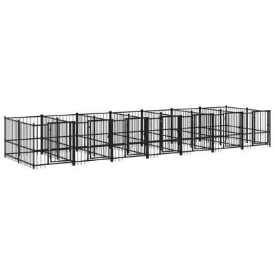 Image de vidaXL Enclos extérieur pour chiens Acier 13,14 m
