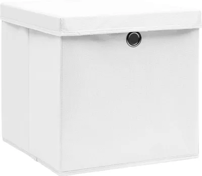 Immagine prodotto di vidaXL Scatole con coperchio 10 pezzi 28x28x28 cm Bianco