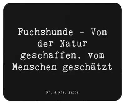 Produktbild von Mr. & Mrs. Panda Mauspad Spruch Fuchshunde Liebe - Schwarz - Geschenk, Begleiter, pc mausunterlage, Hunde, Hunderassen Charakter, Mouse Pad, Foxhound, Mousepad, geschätzt