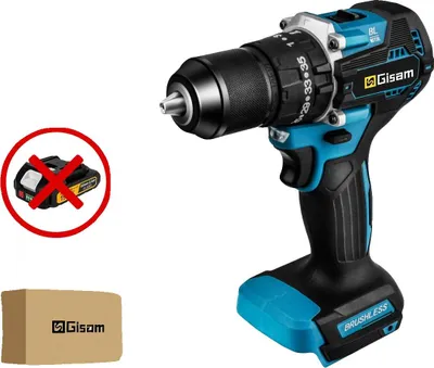 Obrázek produktu pro Akumulátorová příklepová vrtačka, Bezkartáčový motor, Dvojitá rychlost, Bez baterie Bez zásuvky