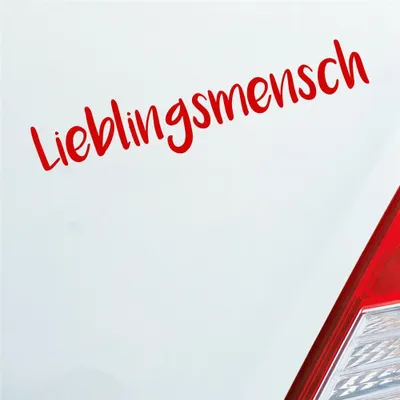 Produktbild von Auto Aufkleber Lieblingsmensch Mensch Liebe Spruch 19,5x4 cm Rot Sticker Heckscheibenaufkleber