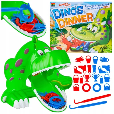 Obrázek produktu pro Hladový dinosaurus zručnostní hra na reflex nakrmte dinosaura