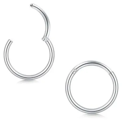 Zdjęcie produktu dla Kolczyki do nosa septum ze stali chirurgicznej 316L piercing 2 szt.
