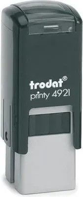 Obrázek produktu pro Trodat 4921, Samonamáčející, Razítko s textem, Plast, 11 x 11 mm, Černá, Šedá, Černá