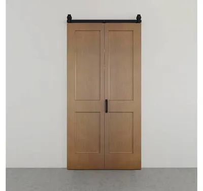 Produktbild von Pertura Falt-Schiebetür-Komplettset Milav Midbar Eiche geölt 900x2150 mm inkl. Laufschiene mit Rolle, Griff-Set