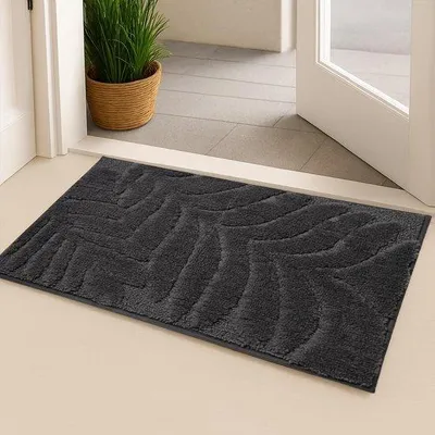 Obrázek produktu pro Protiskluzový koberec do obývacího pokoje – 40 x 60 cm – šedý – mikrovlákno
