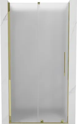 Image de Porte de douche coulissante Mexen Velar 110 cm, givrée, or - 871-110-000-31-50