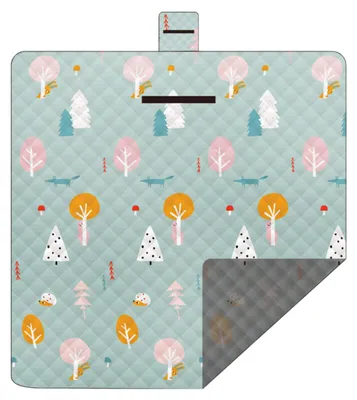Produktbild von Waschbare Picknickdecke, Stranddecke, Picknickmatte, Campingdecke mit Tragegriff für Picknick, Garten, Strand, 150 x 200 cm