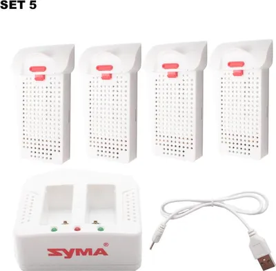 Produktbild von RC Quadcopter 7.4V 1000mAh Batterie / Batterie + Ladegerät für Syma X25pro Drohnen-Ersatzteile Zubehör F38T