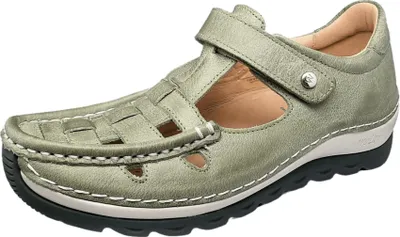 Produktbild von Wolky Zambezi, Oxford leather (Glattleder), Light-Green, Klettverschluss 0490235-704 40