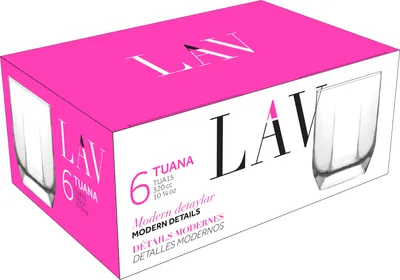 Produktbild von LAV - 6 Stück hochwertige Whisky Design Gläser "Serie Tuana"