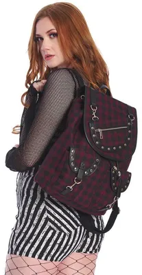 Produktbild von Banned Alternative Rucksack - Yamy Tartan Burgunder