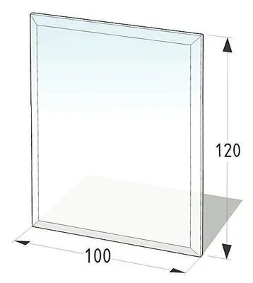 Produktbild von Glasbodenplatte, Bodenschutzplatte, Glasvorlegeplatte, 8mm, 100x120 cm