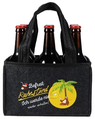 Immagine prodotto di Borsa per 6 bottiglie con motivo a tema "pensione"